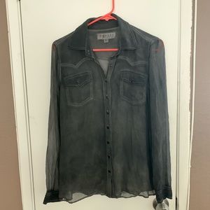 Guess Sheer Black Shirt